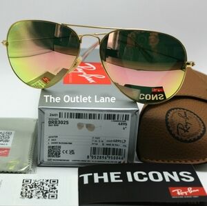 Model Display Ray-Ban Aviator Copper Pink Mirror RB3025